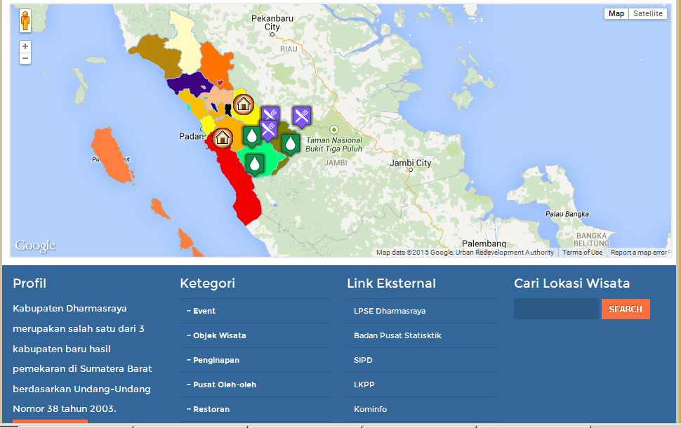 Aplikasi sistem informasi geografis lokasi wisata berbasis